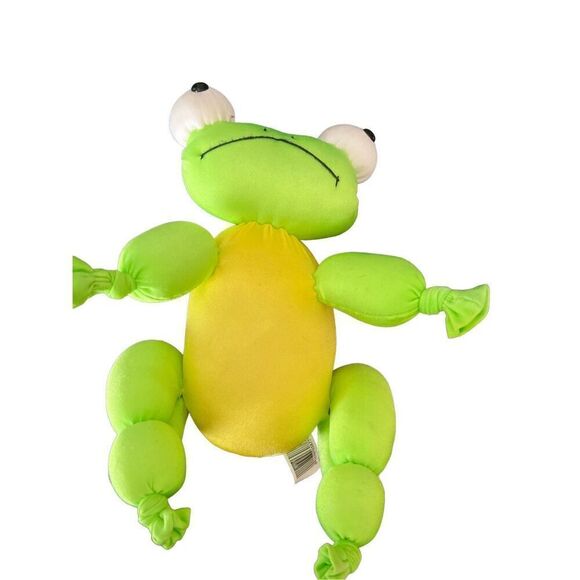 VTG Commonwealth Frog Green Stuffed Animal 10" Long Plush LIMITED - Picture 4 of 7